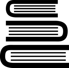 Books Stack From Top View Simple Line Art Svg Vector, Free Vectors File